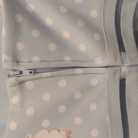 City Studios blue/gray polka dotted flower dress size 9 - Picture 8 of 10